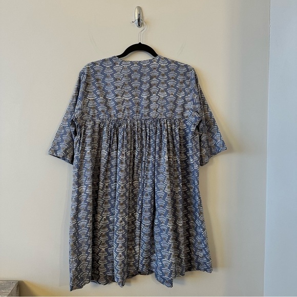 MIRTH-CAFTAN SeaShell Handmade Edition Textile Mini Dress (Size:Small) - Picture 7 of 16